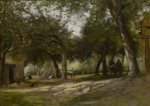 Táj tanyaudvarral, 1830